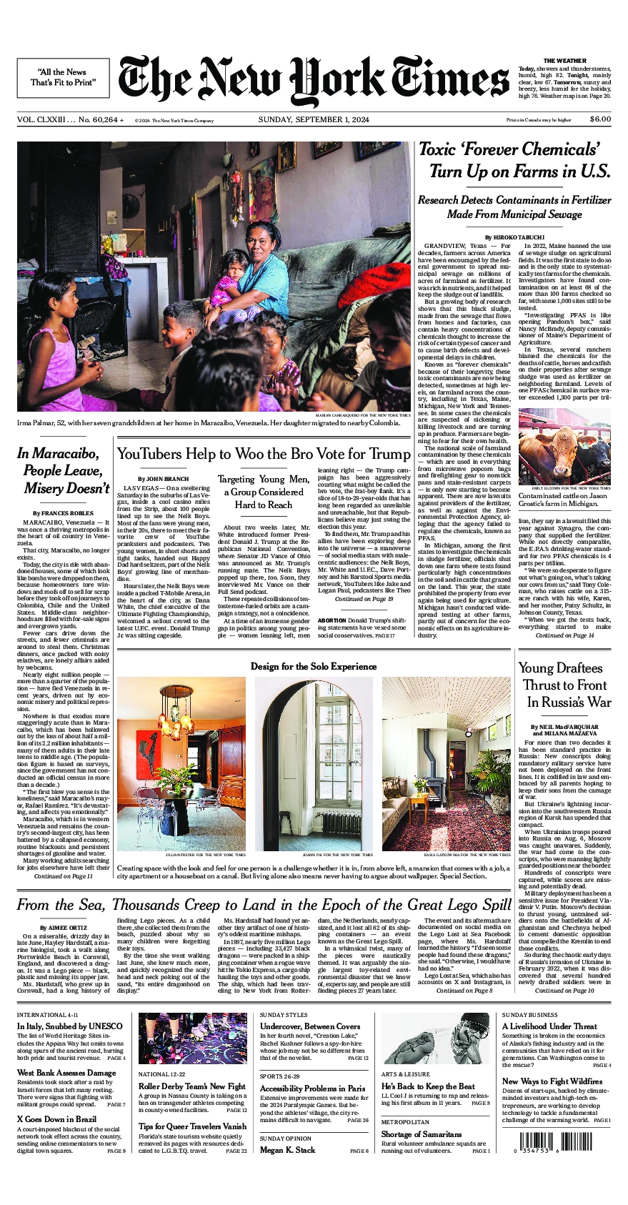 Prima-pagina-del-New-York-Times-edizione-di-oggi-2024-09-01