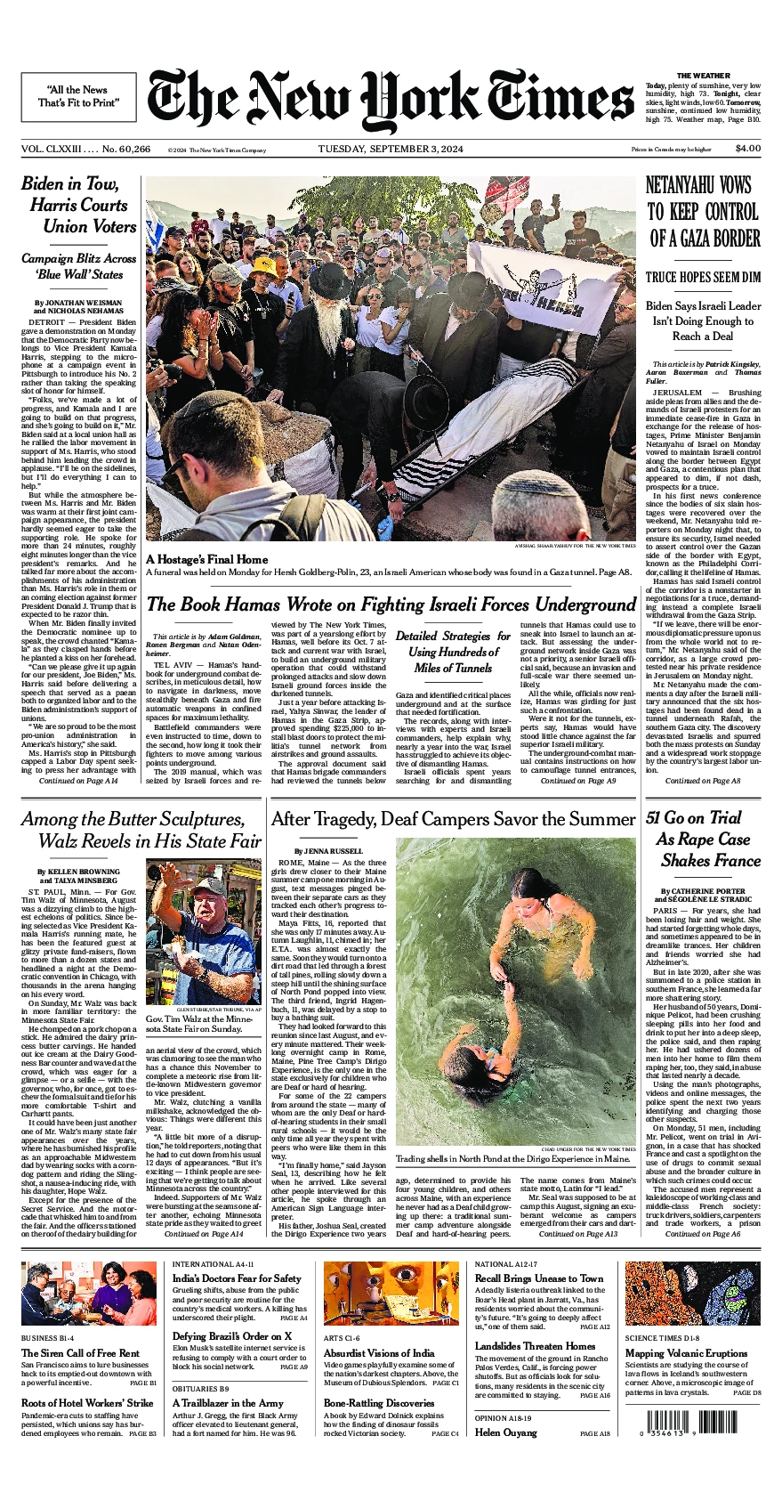 Prima-pagina-del-New-York-Times-edizione-di-oggi-2024-09-03