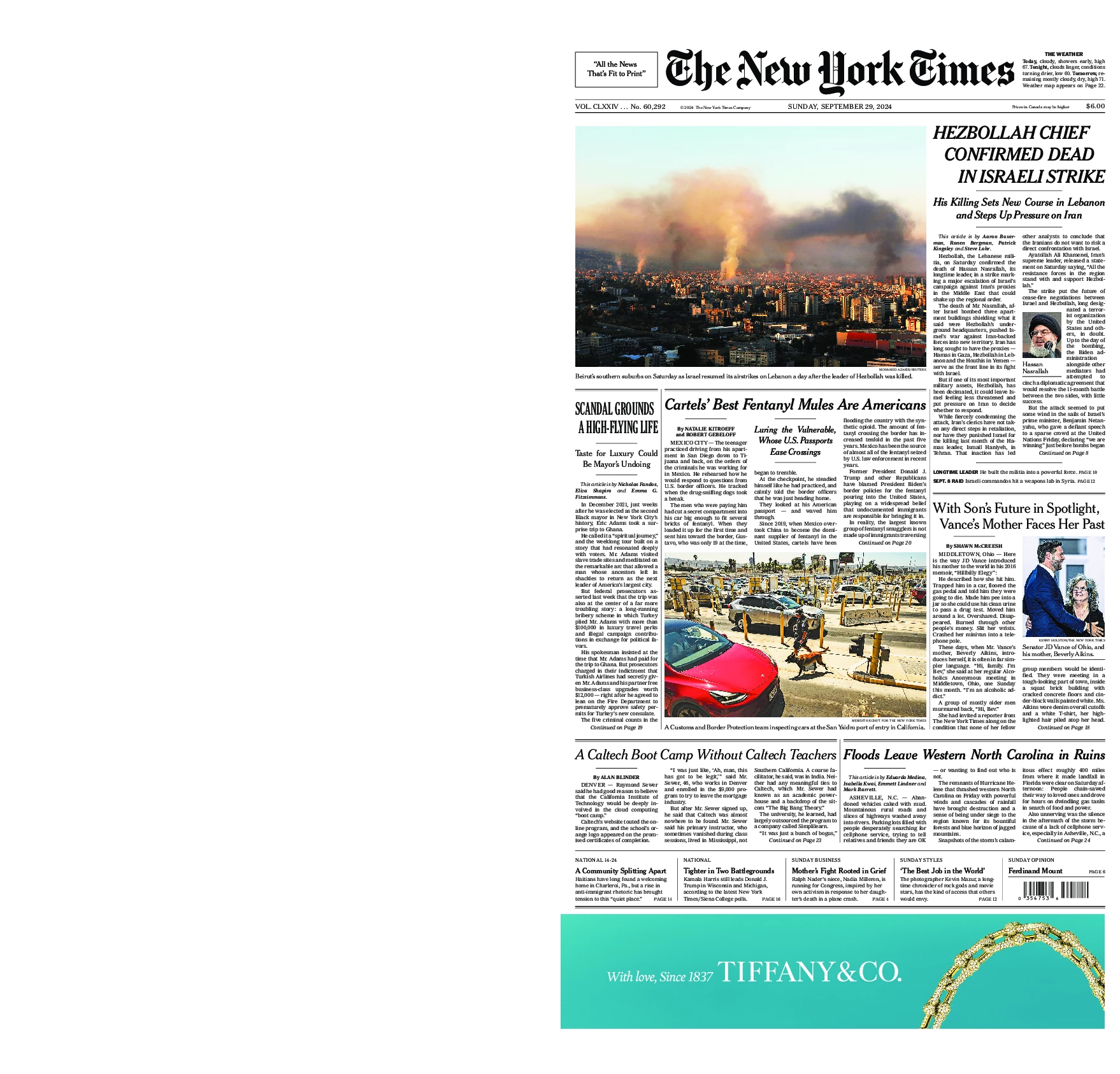 Prima-pagina-del-New-York-Times-edizione-di-oggi-2024-09-29