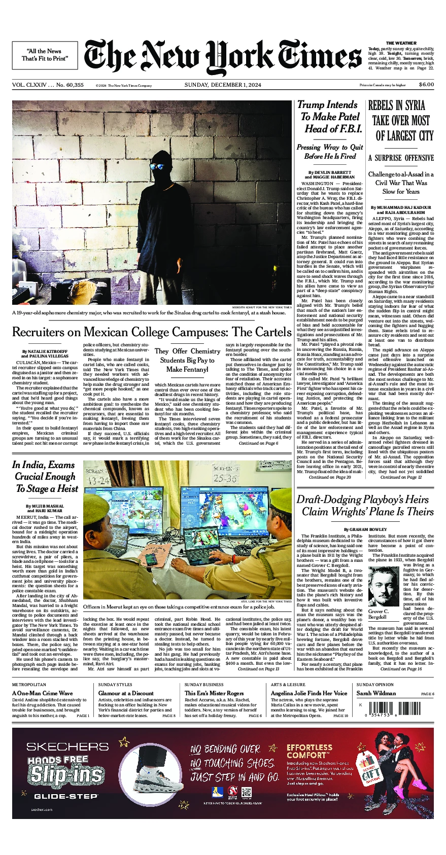 Prima-pagina-del-New-York-Times-edizione-di-oggi-2024-12-01