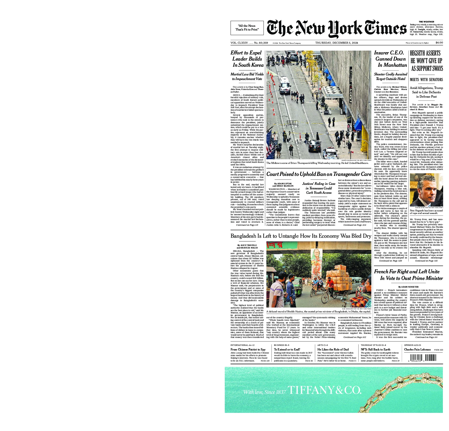 Prima-pagina-del-New-York-Times-edizione-di-oggi-2024-12-05