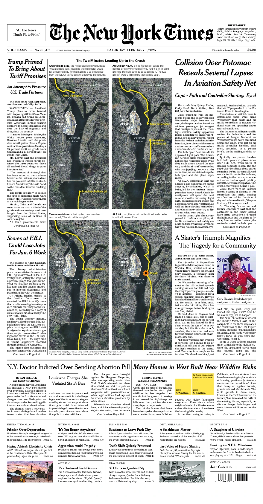 Prima-pagina-del-New-York-Times-edizione-di-oggi-2025-02-01