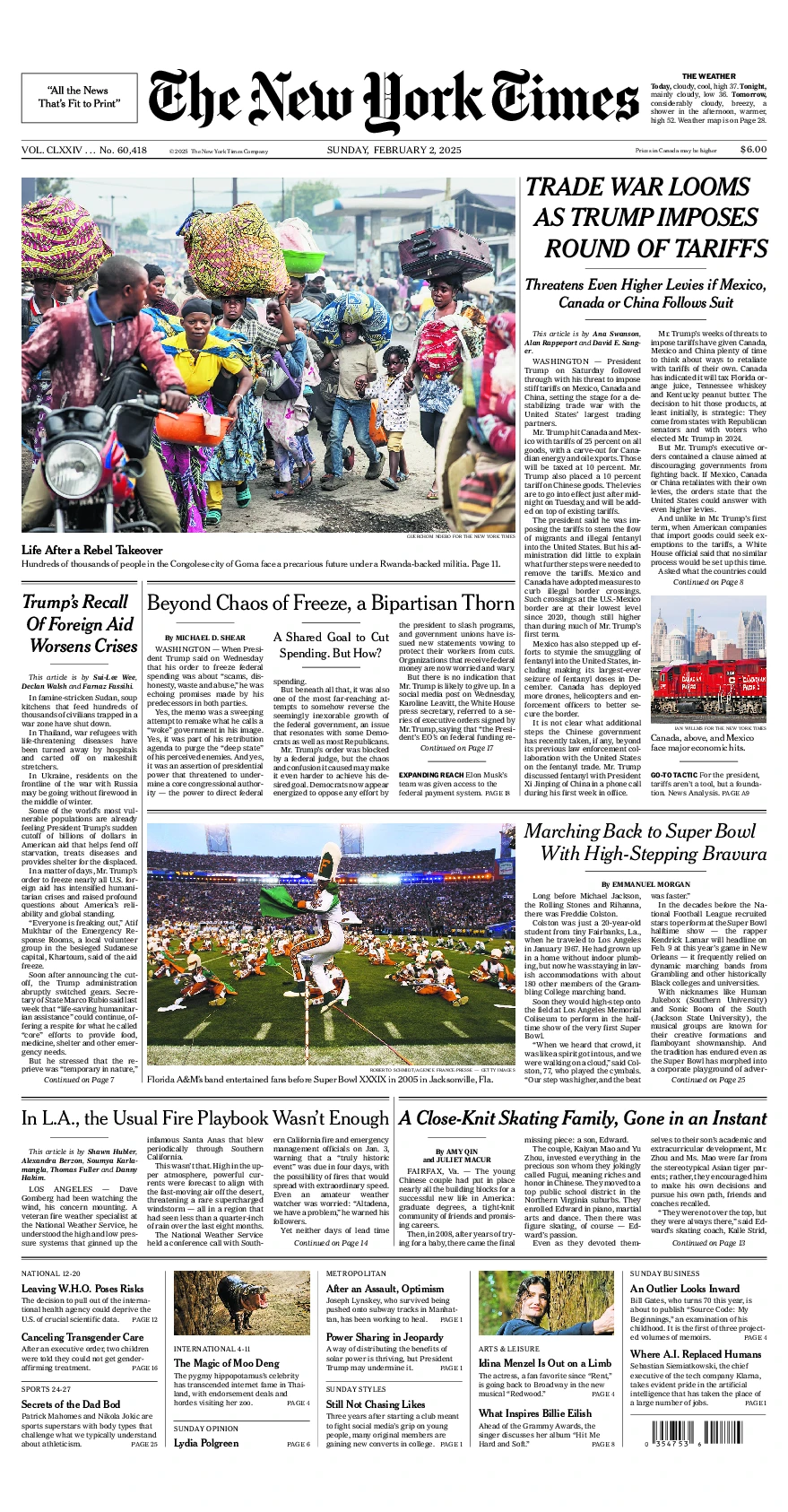 Prima-pagina-del-New-York-Times-edizione-di-oggi-2025-02-02