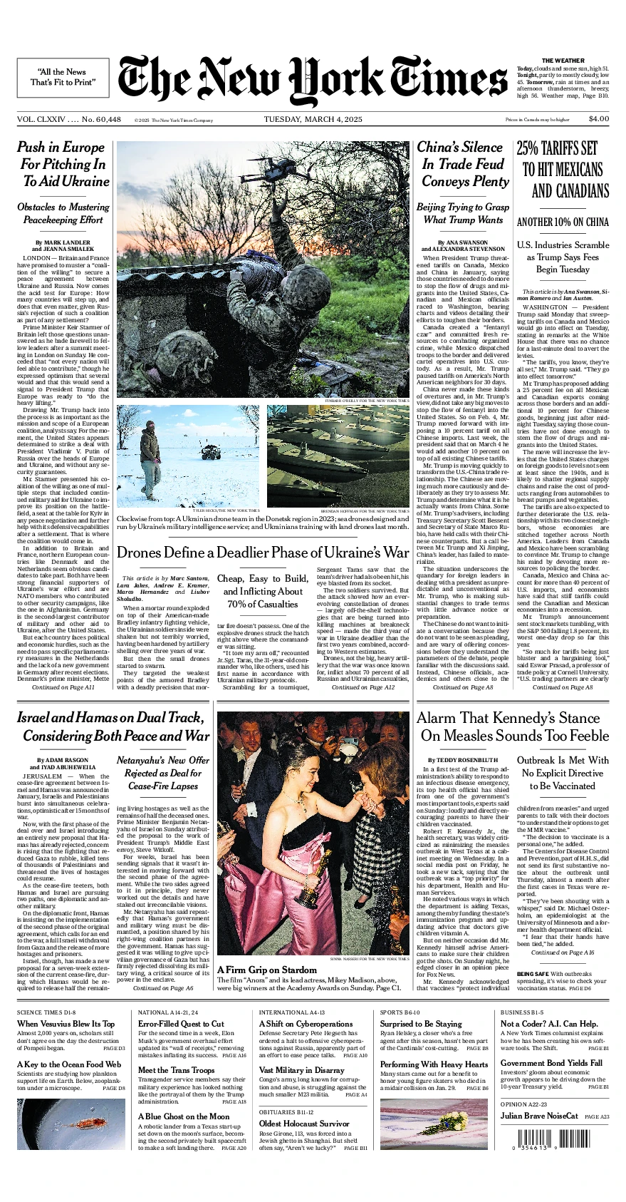 Prima-pagina-del-New-York-Times-edizione-di-oggi-2025-03-04