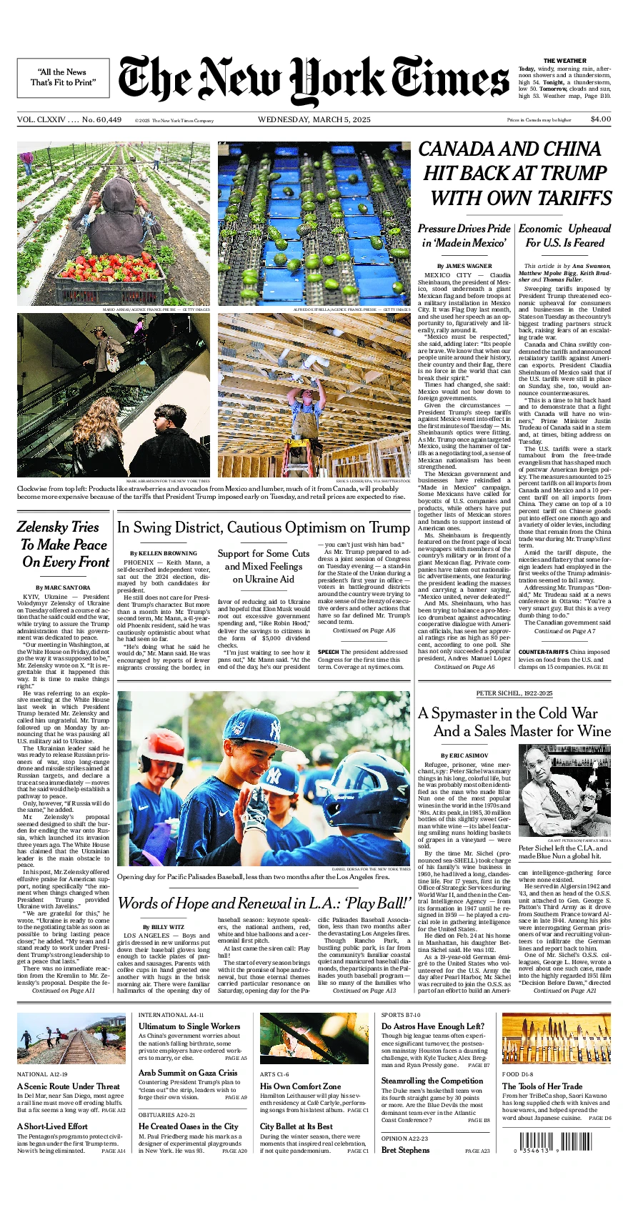 Prima-pagina-del-New-York-Times-edizione-di-oggi-2025-03-05