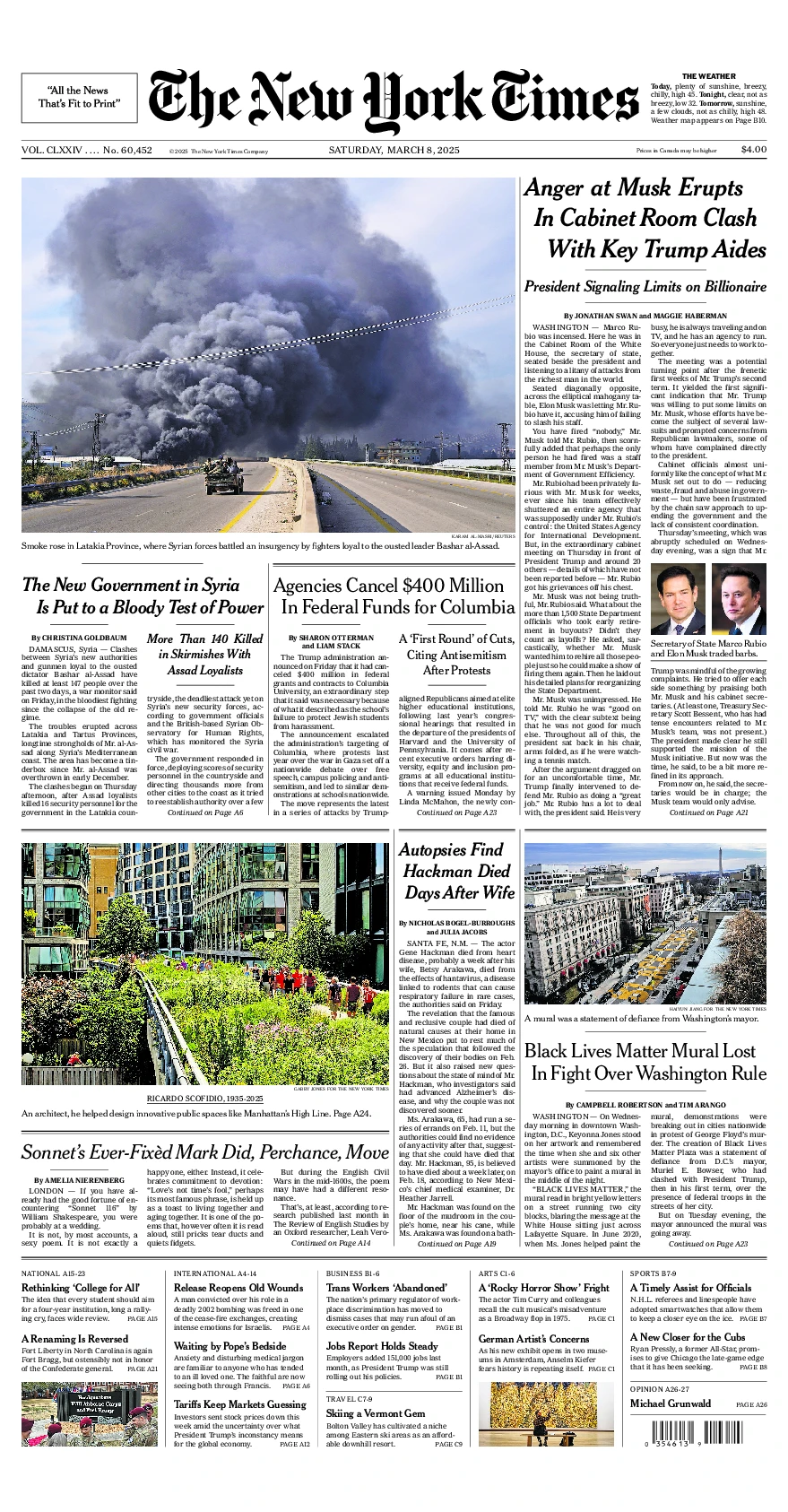 Prima-pagina-del-New-York-Times-edizione-di-oggi-2025-03-08