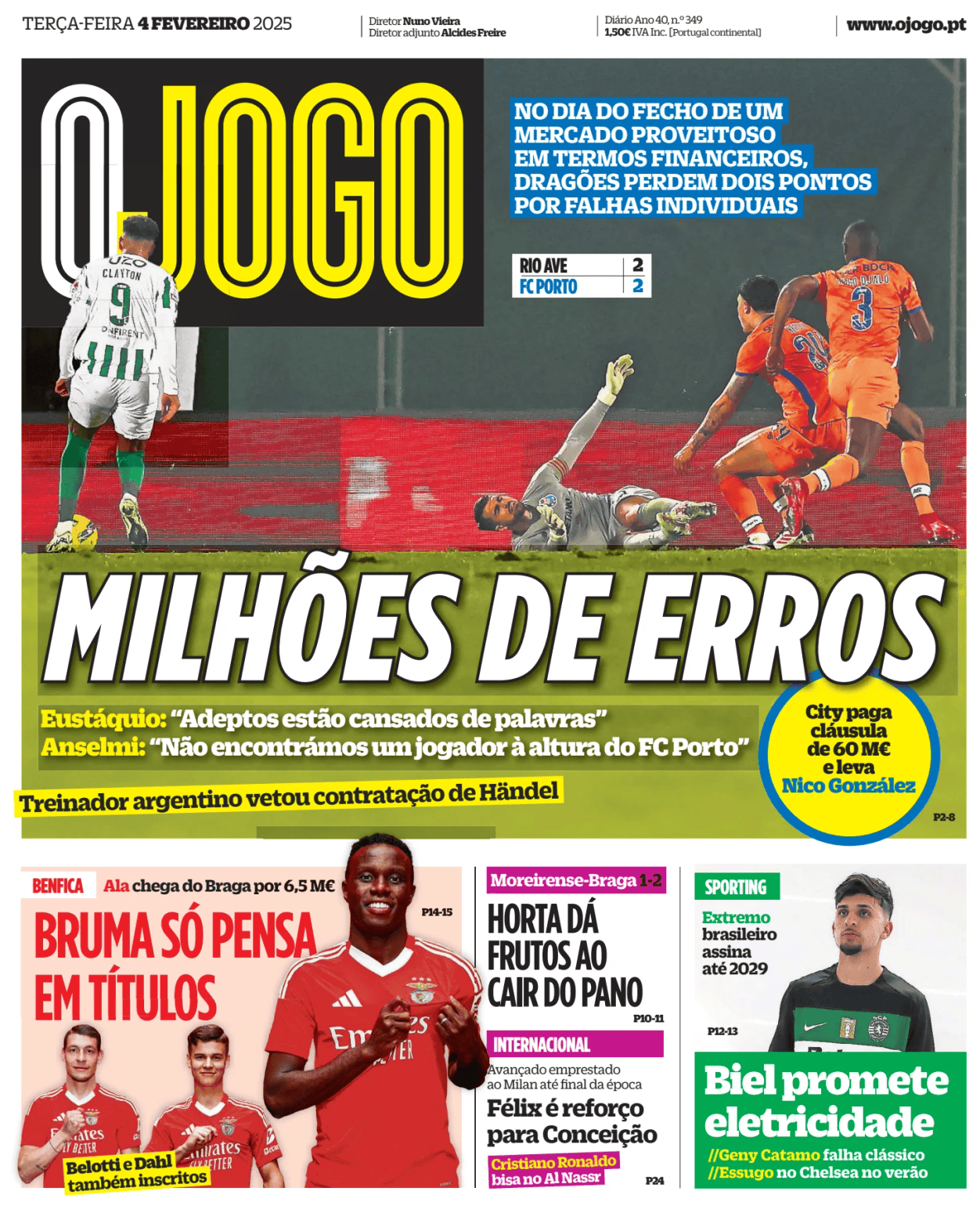 Prima-pagina-O-Jogo-oggi-edizione-di-oggi-20250204