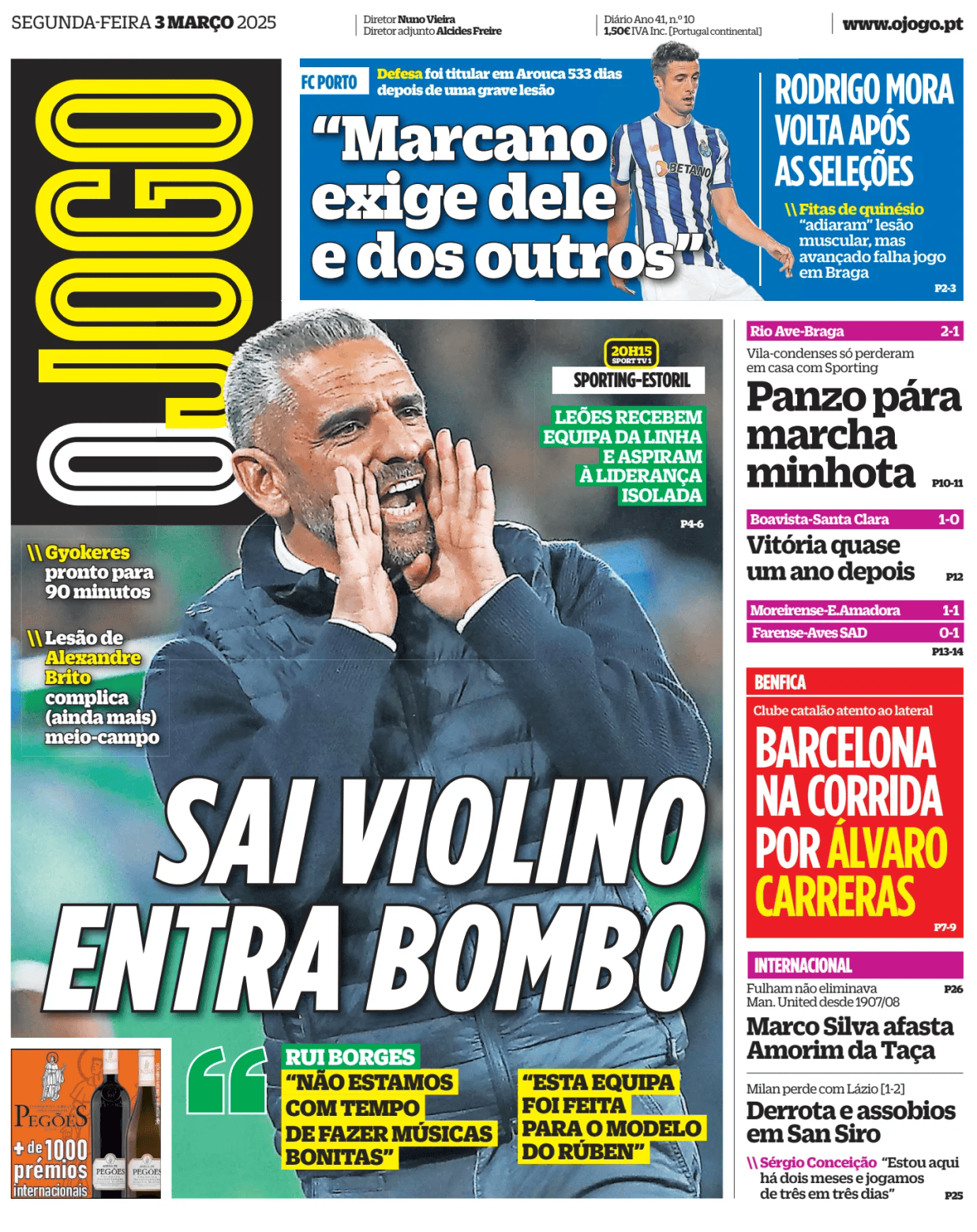 Prima-pagina-O-Jogo-oggi-edizione-di-oggi-20250303