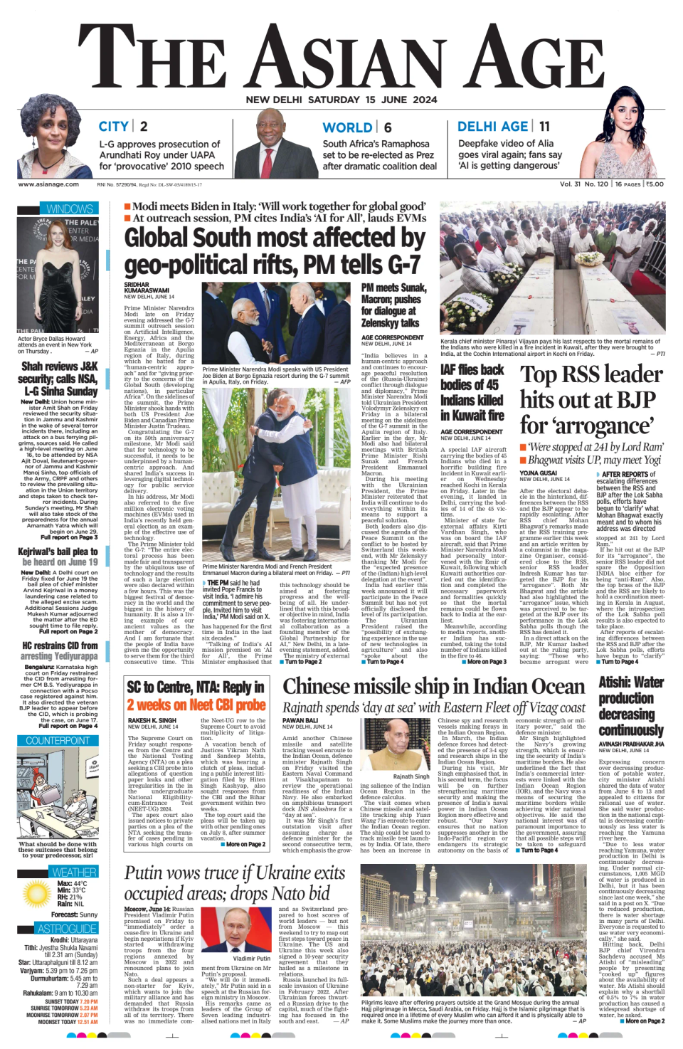 Prima-pagina-The-Asian-Age-oggi-edizione-di-oggi-20240615