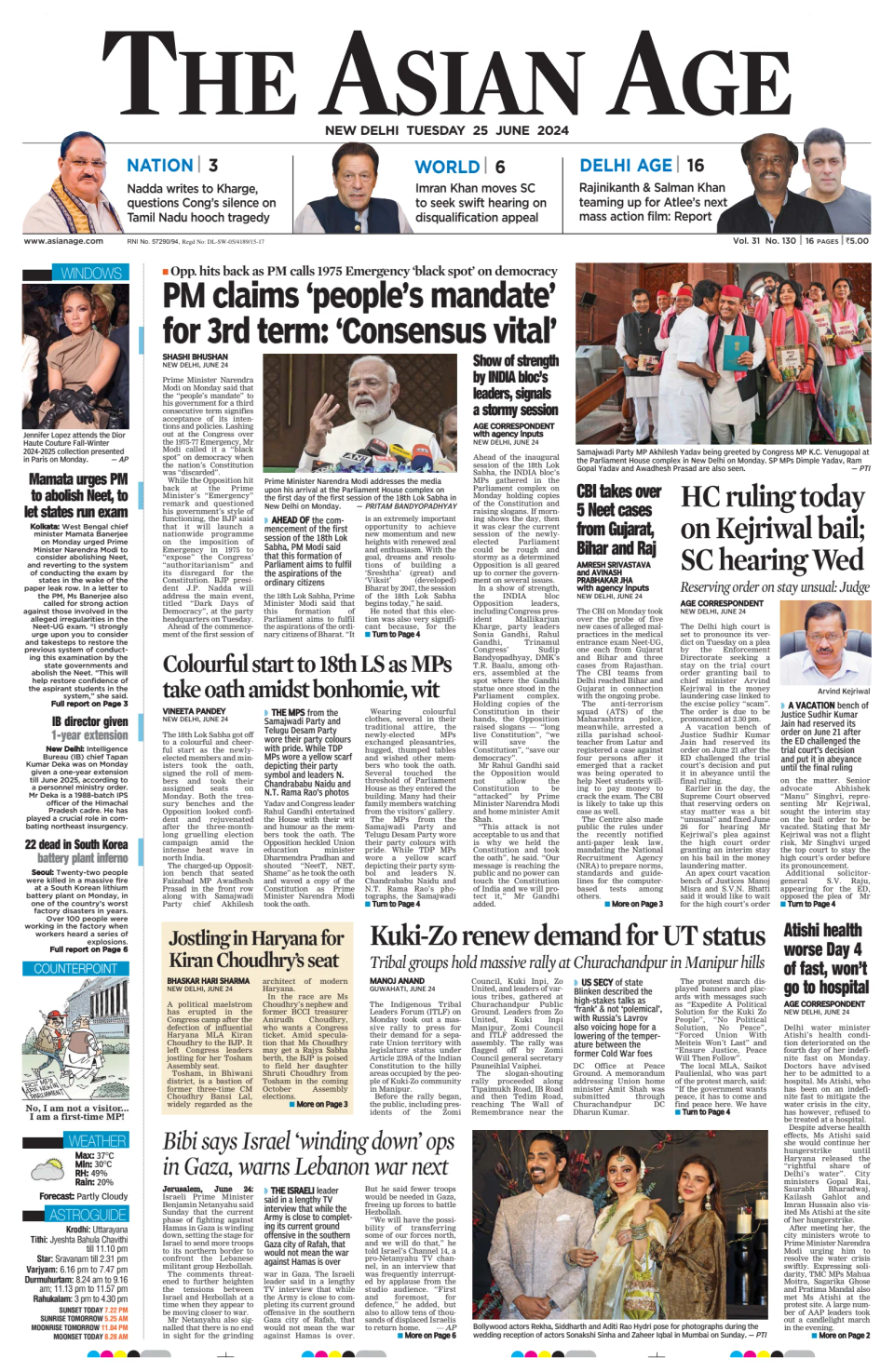 Prima-pagina-The-Asian-Age-oggi-edizione-di-oggi-20240625