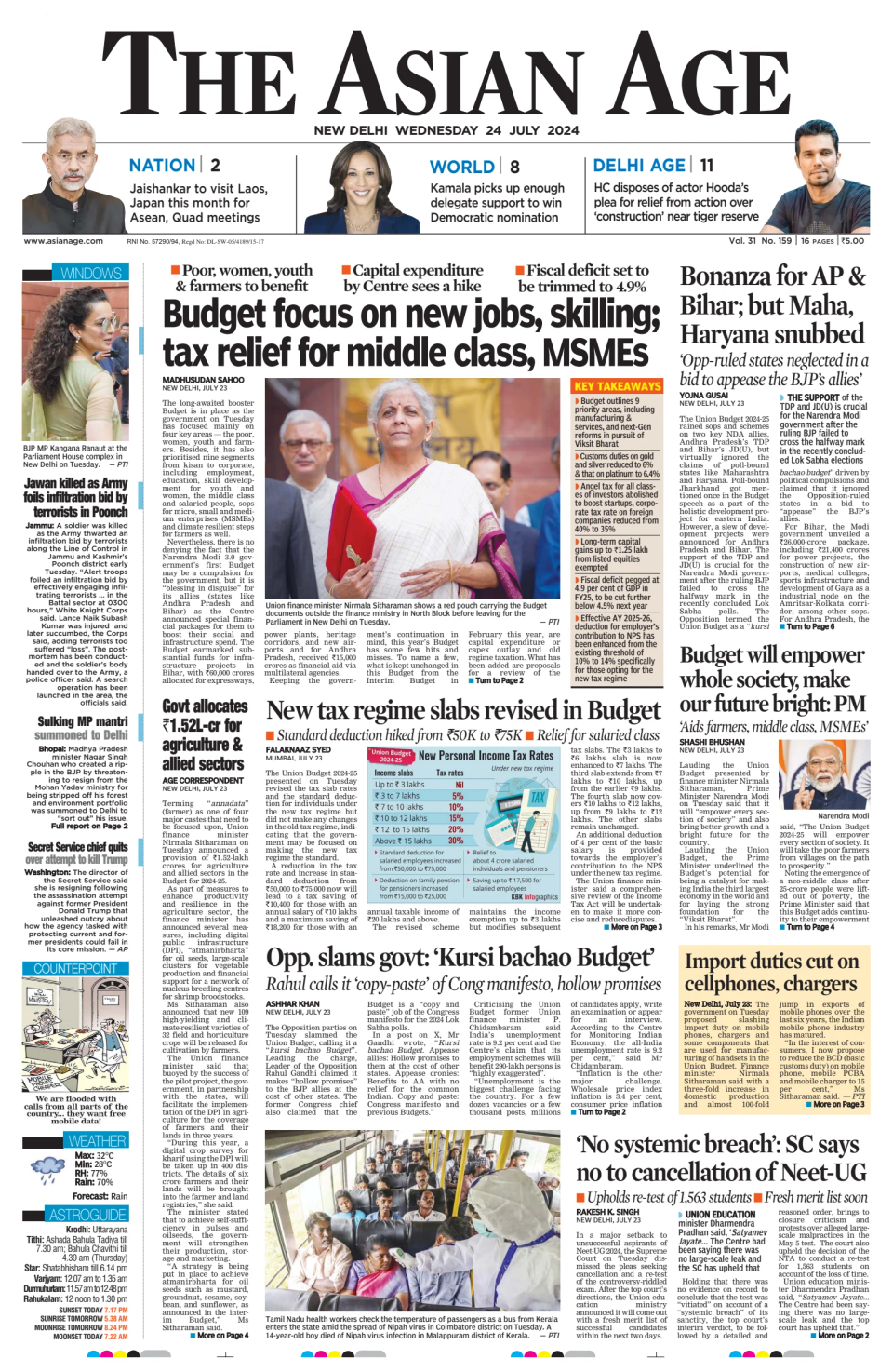 Prima-pagina-The-Asian-Age-oggi-edizione-di-oggi-20240724