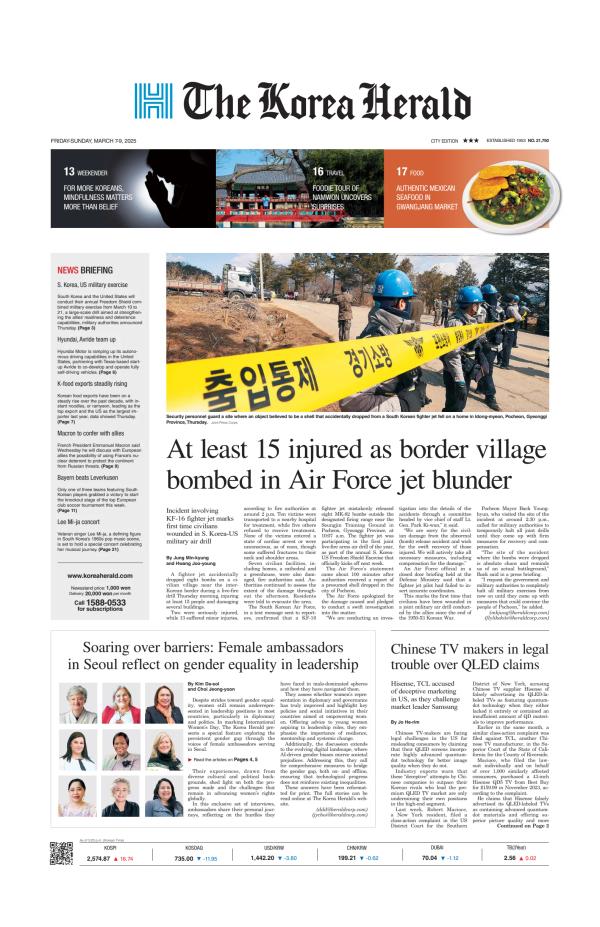 Prima-pagina-The-Korea-Herald-oggi-edizione-di-oggi-20250307