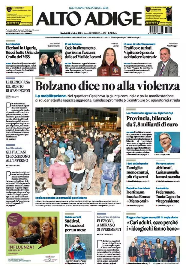 Prima-pagina-alto_adige-edizione-di-oggi-2024-10-29