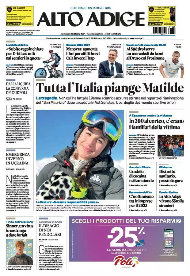 Prima-pagina-alto_adige-edizione-di-oggi-2024-10-30