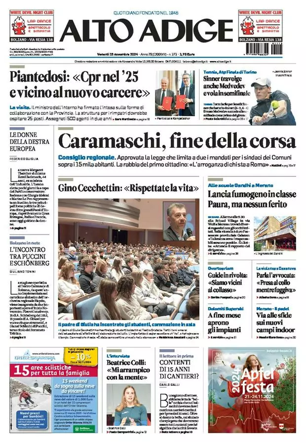 Prima-pagina-alto_adige-edizione-di-oggi-2024-11-15