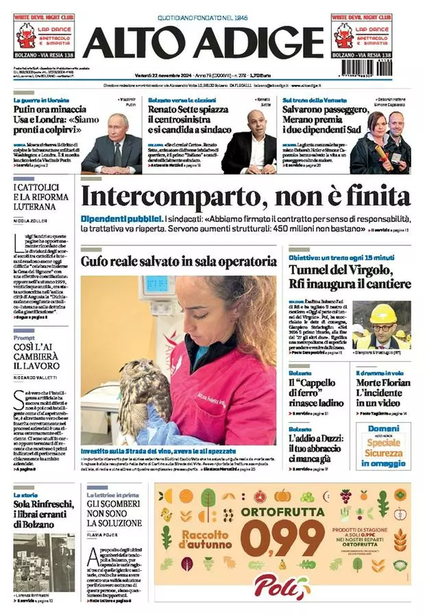 Prima-pagina-alto_adige-edizione-di-oggi-2024-11-22