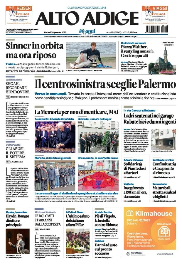 Prima-pagina-alto_adige-edizione-di-oggi-2025-01-28