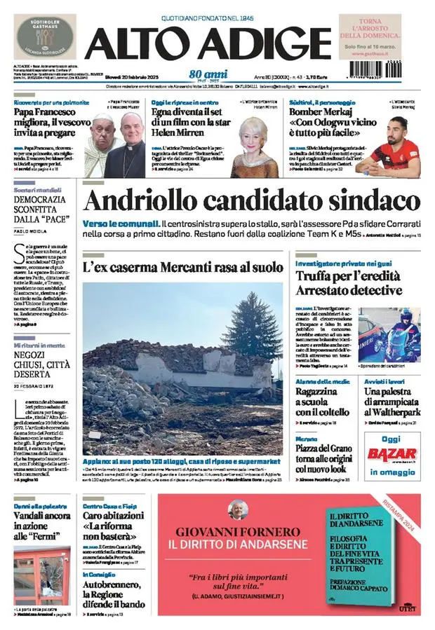 Prima-pagina-alto_adige-edizione-di-oggi-2025-02-20