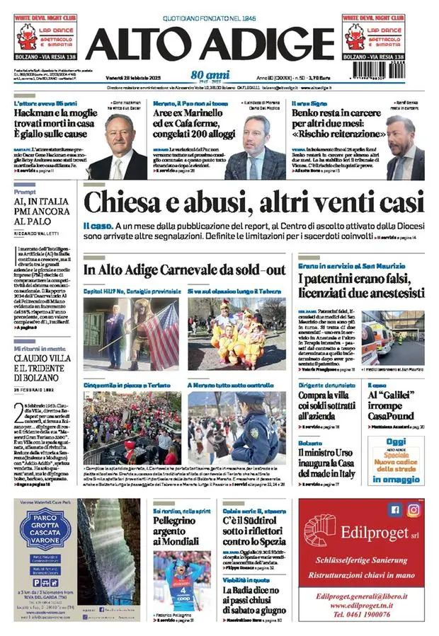 Prima-pagina-alto_adige-edizione-di-oggi-2025-02-28