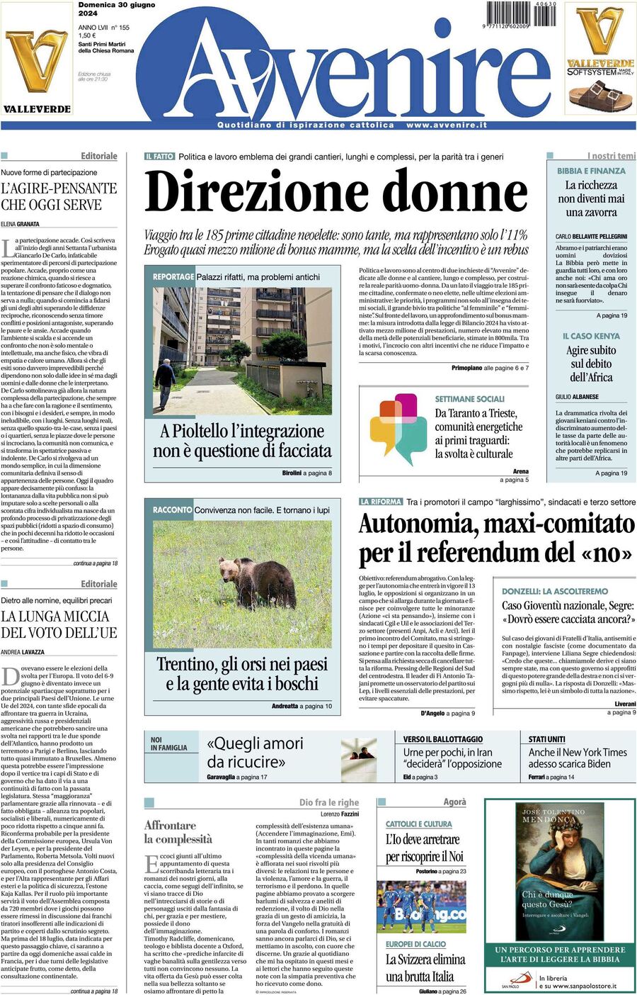 Prima-pagina-avvenire-edizione-di-oggi-01-07-2024