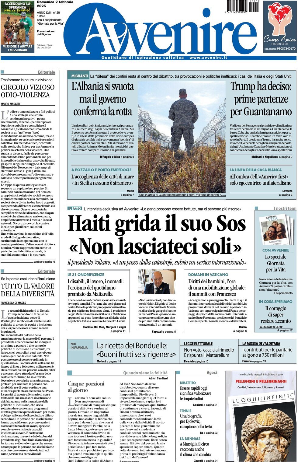 Prima-pagina-avvenire-edizione-di-oggi-02-02-2025