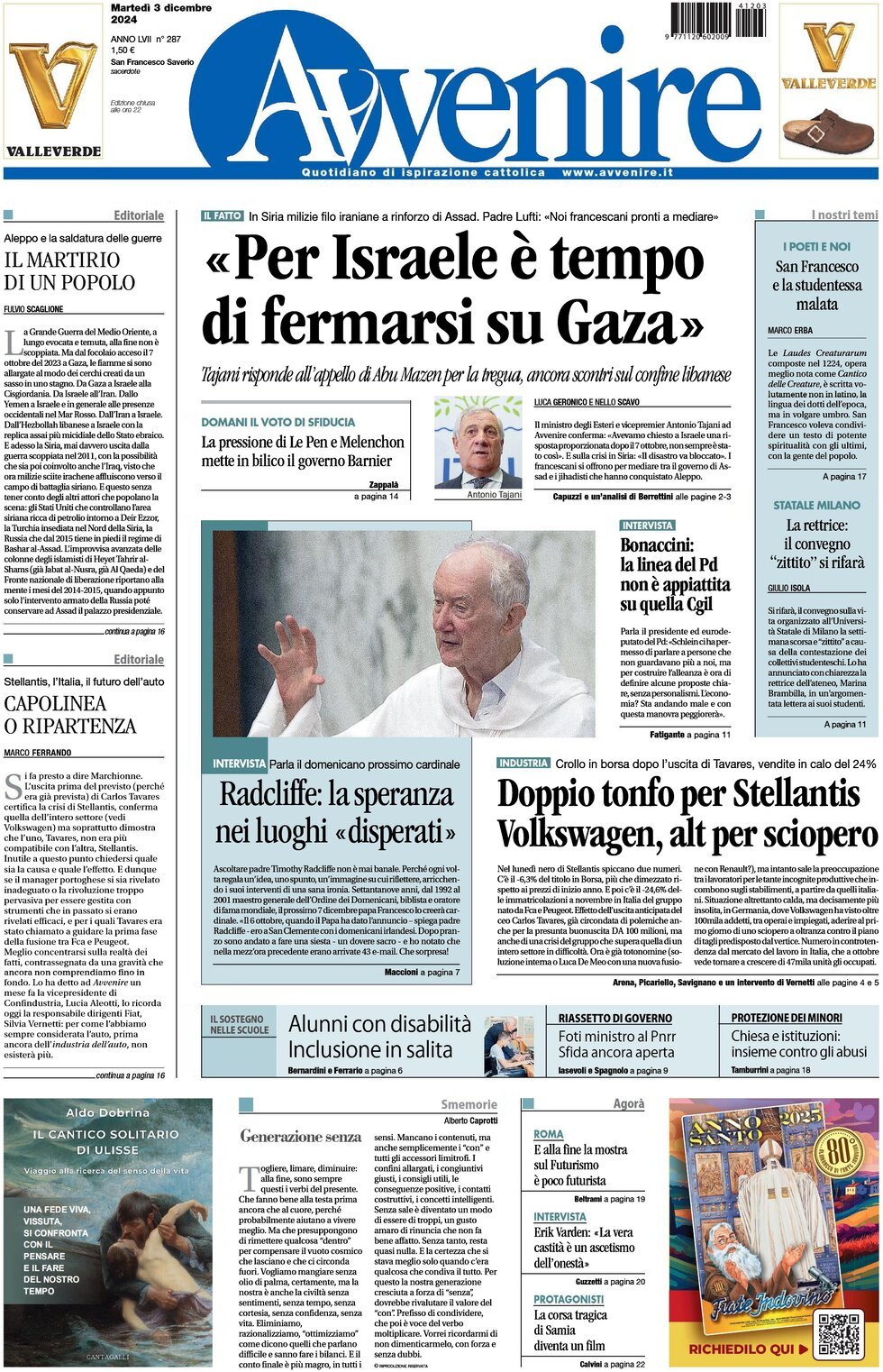 Prima-pagina-avvenire-edizione-di-oggi-03-12-2024