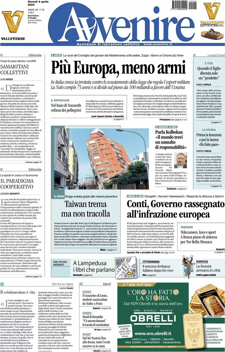 Prima-pagina-avvenire-edizione-di-oggi-04-04-2024