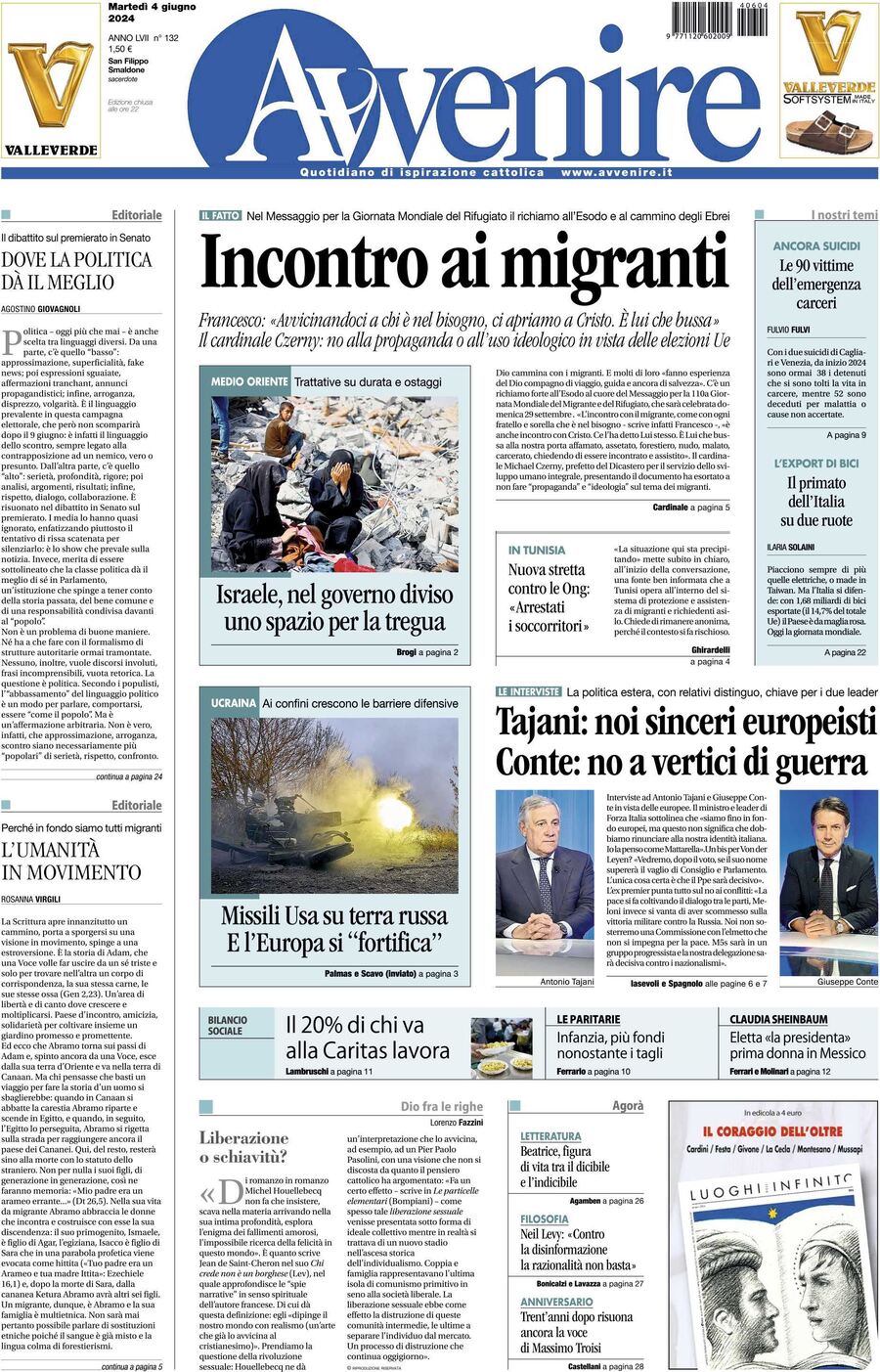 Prima-pagina-avvenire-edizione-di-oggi-04-06-2024