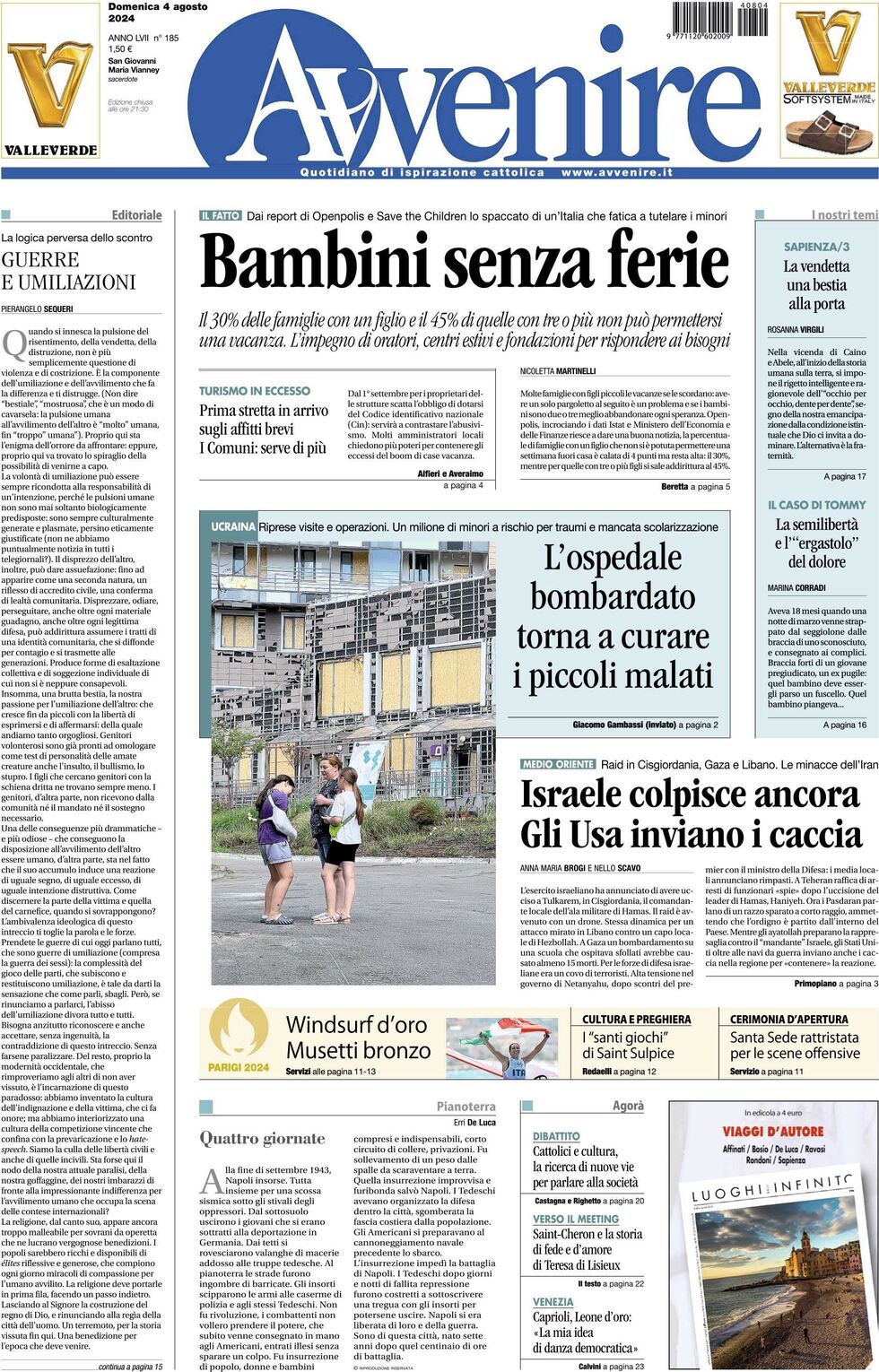 Prima-pagina-avvenire-edizione-di-oggi-04-08-2024