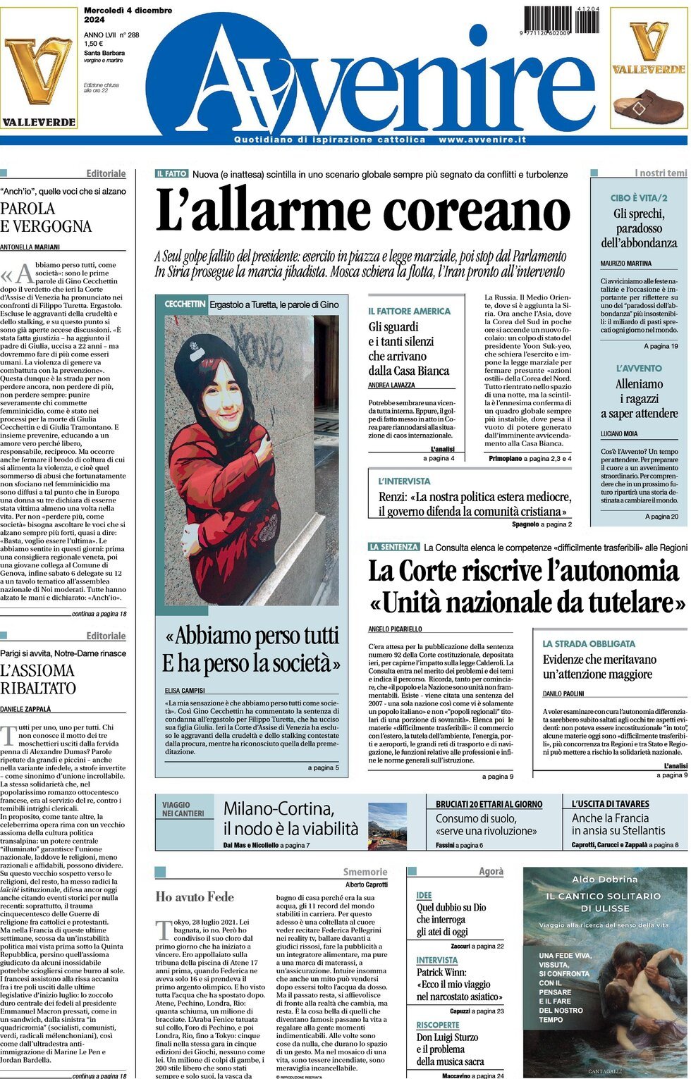 Prima-pagina-avvenire-edizione-di-oggi-04-12-2024