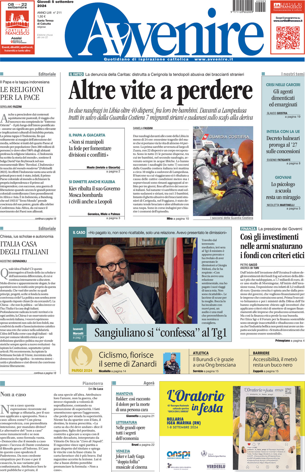 Prima-pagina-avvenire-edizione-di-oggi-05-09-2024