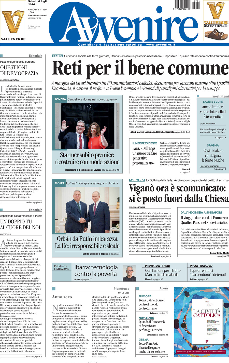 Prima-pagina-avvenire-edizione-di-oggi-06-07-2024