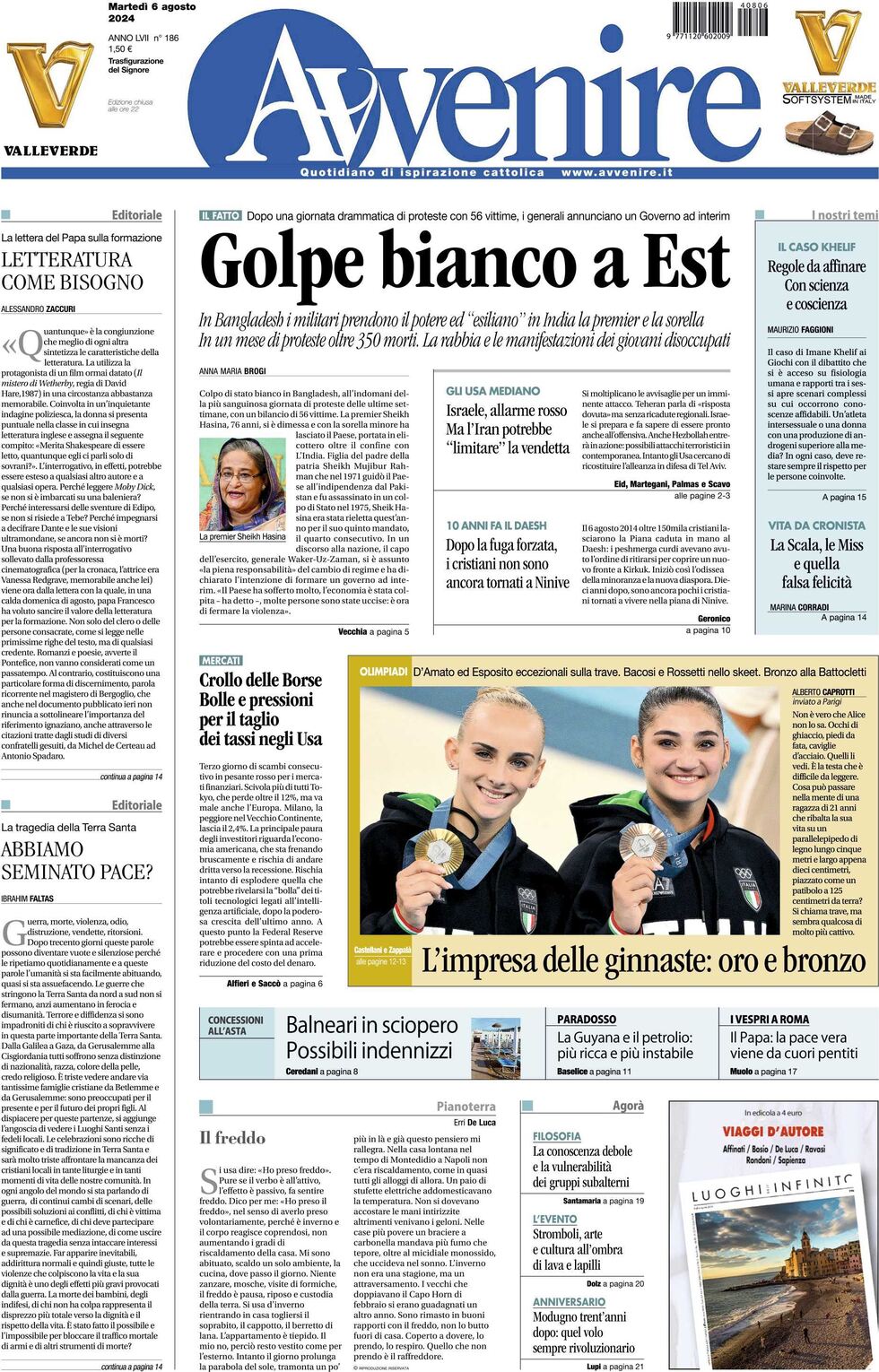 Prima-pagina-avvenire-edizione-di-oggi-06-08-2024