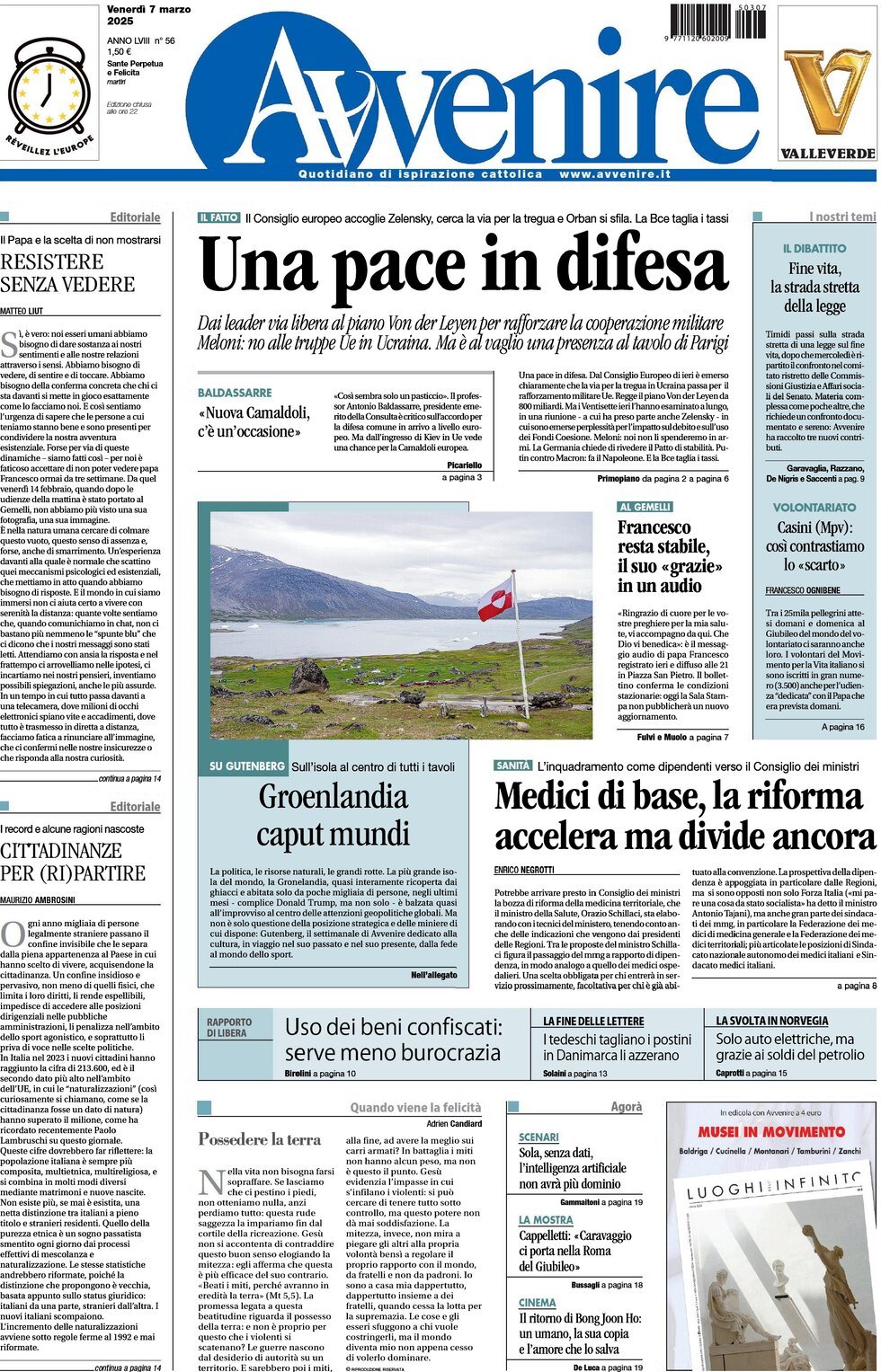 Prima-pagina-avvenire-edizione-di-oggi-07-03-2025