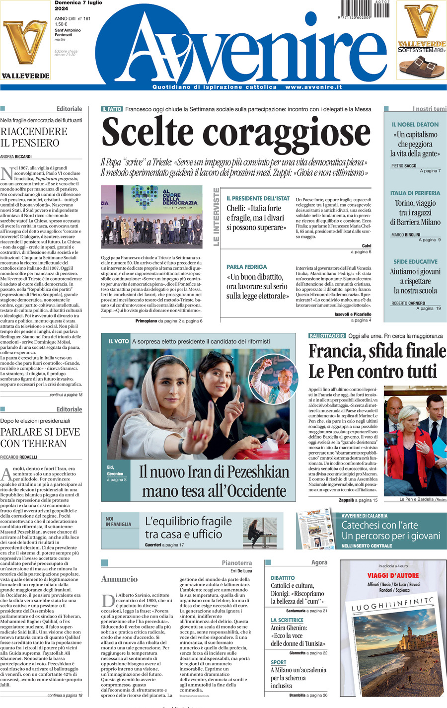 Prima-pagina-avvenire-edizione-di-oggi-07-07-2024