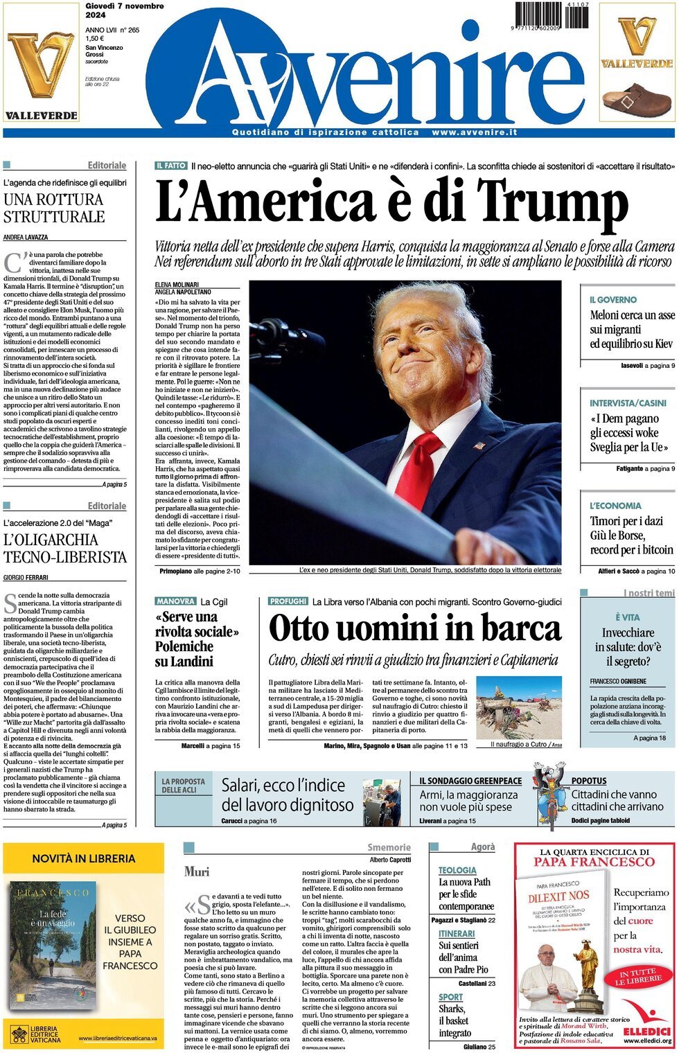 Prima-pagina-avvenire-edizione-di-oggi-07-11-2024