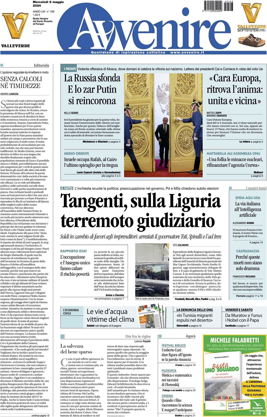 Prima-pagina-avvenire-edizione-di-oggi-08-05-2024