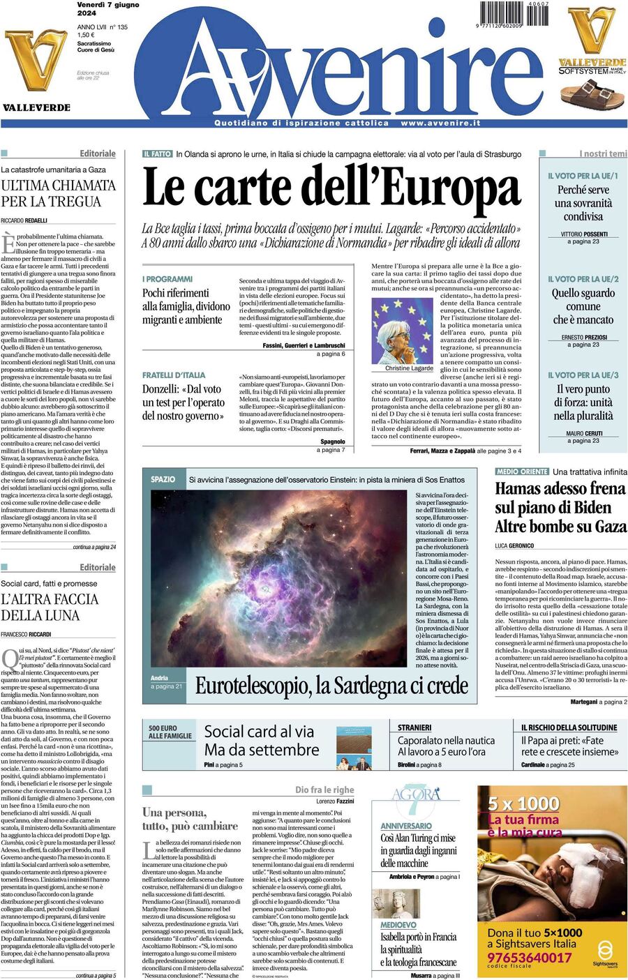 Prima-pagina-avvenire-edizione-di-oggi-08-06-2024