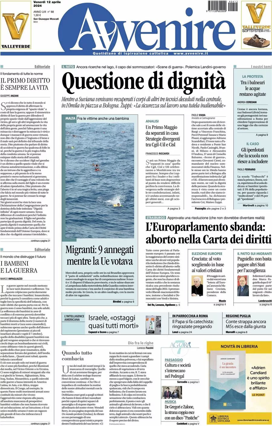 Prima-pagina-avvenire-edizione-di-oggi-12-04-2024