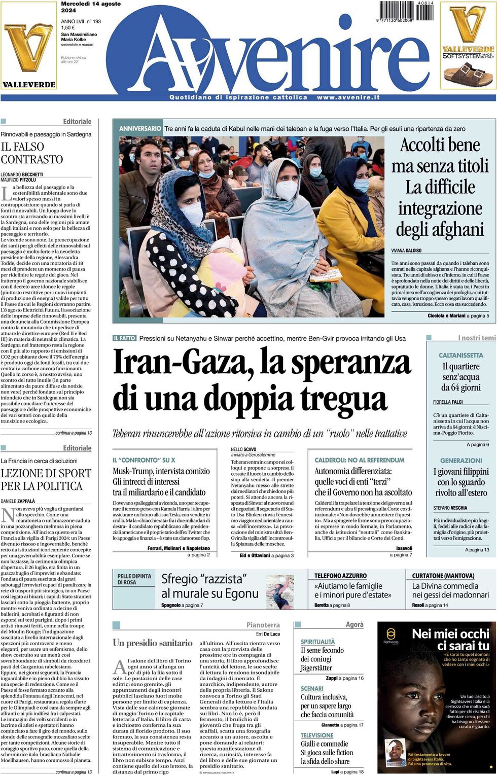 Prima-pagina-avvenire-edizione-di-oggi-14-08-2024