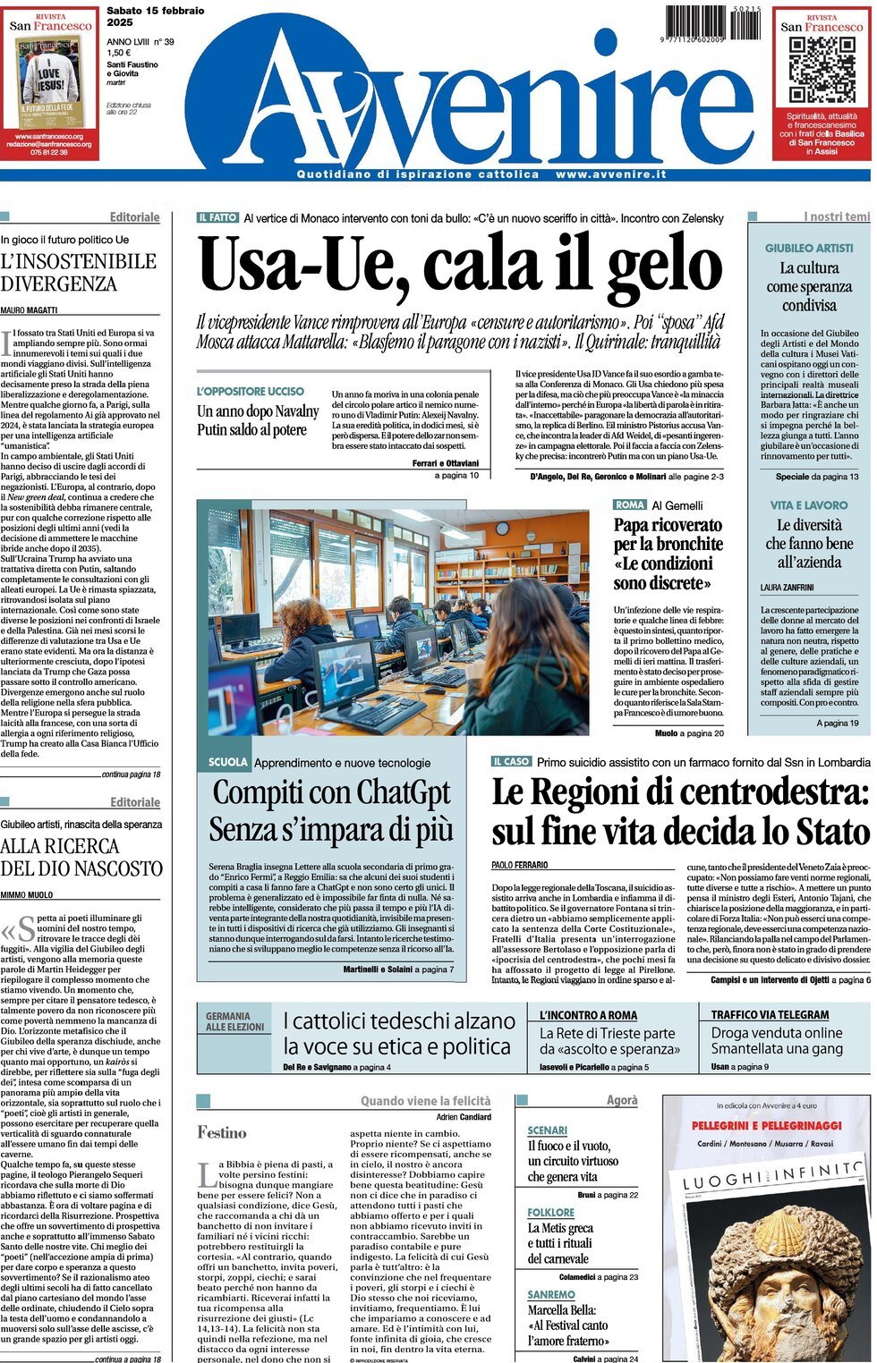 Prima-pagina-avvenire-edizione-di-oggi-15-02-2025