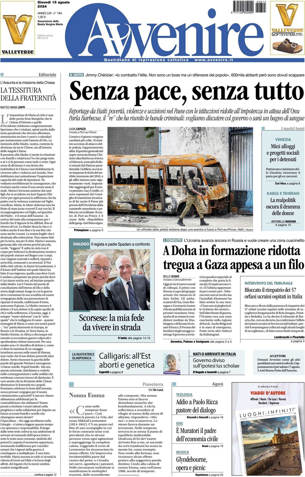 Prima-pagina-avvenire-edizione-di-oggi-15-08-2024