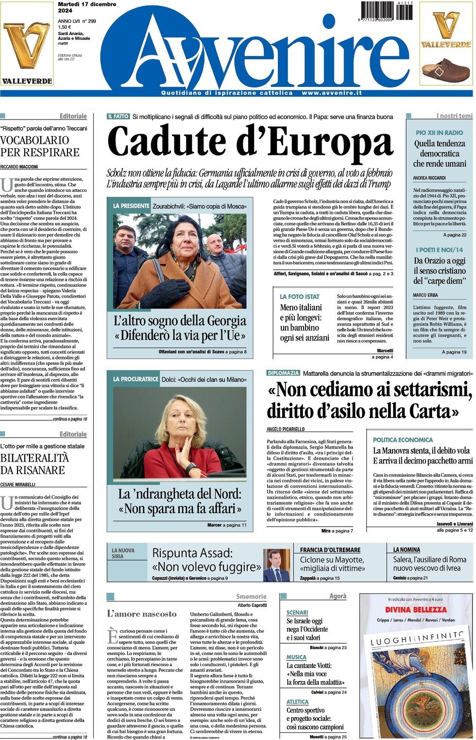 Prima-pagina-avvenire-edizione-di-oggi-17-12-2024