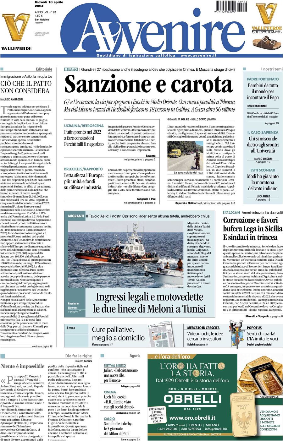 Prima-pagina-avvenire-edizione-di-oggi-18-04-2024