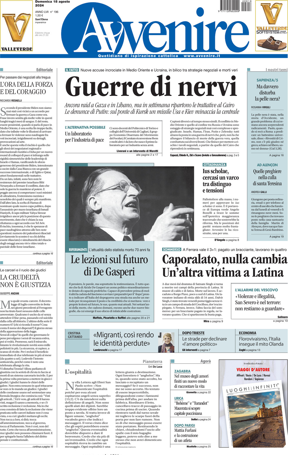 Prima-pagina-avvenire-edizione-di-oggi-18-08-2024