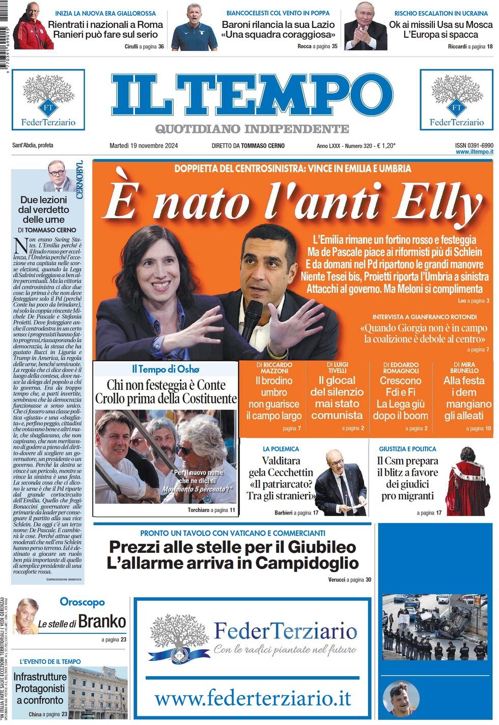 Prima-pagina-avvenire-edizione-di-oggi-19-11-2024