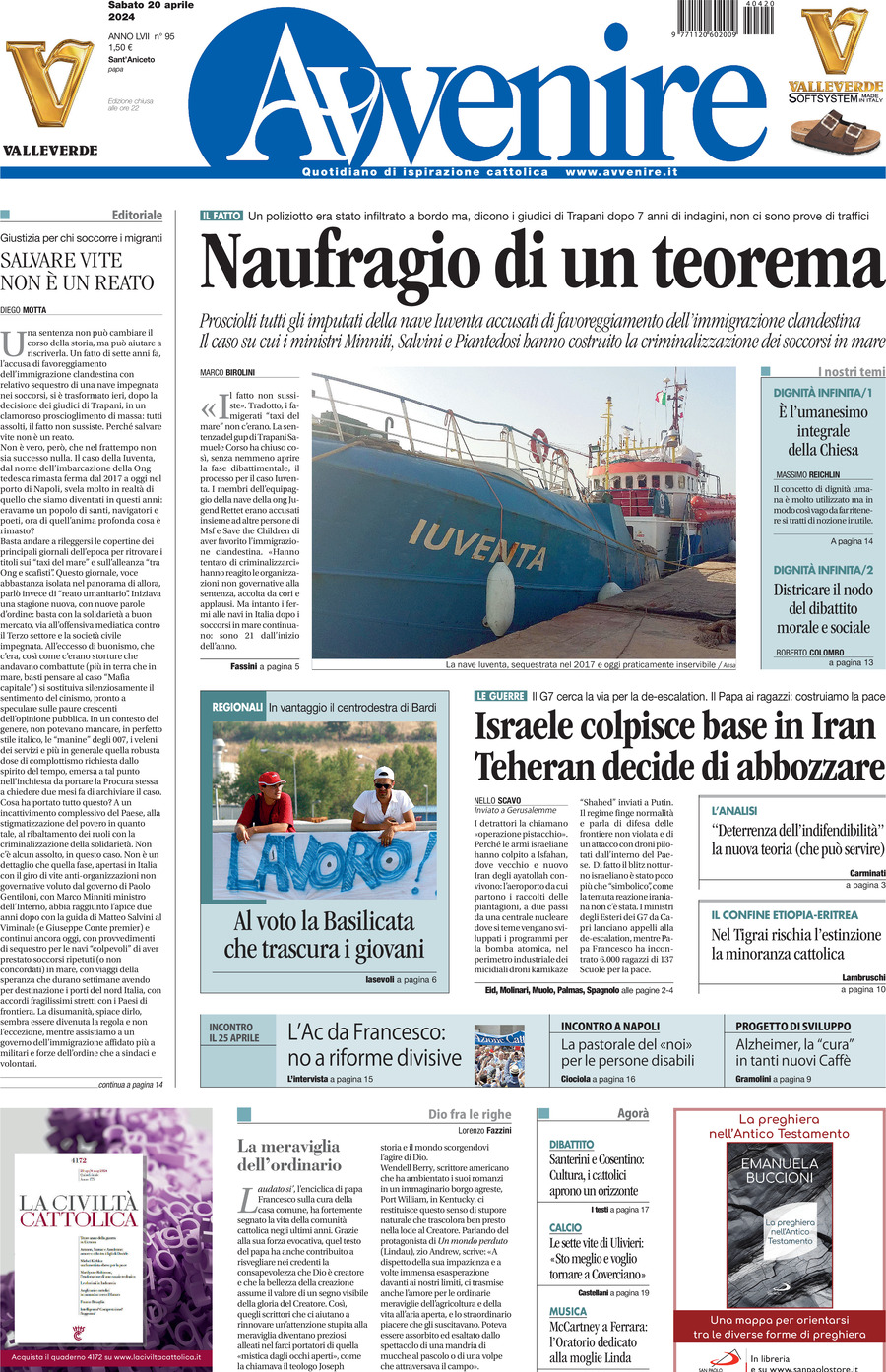 Prima-pagina-avvenire-edizione-di-oggi-20-04-2024