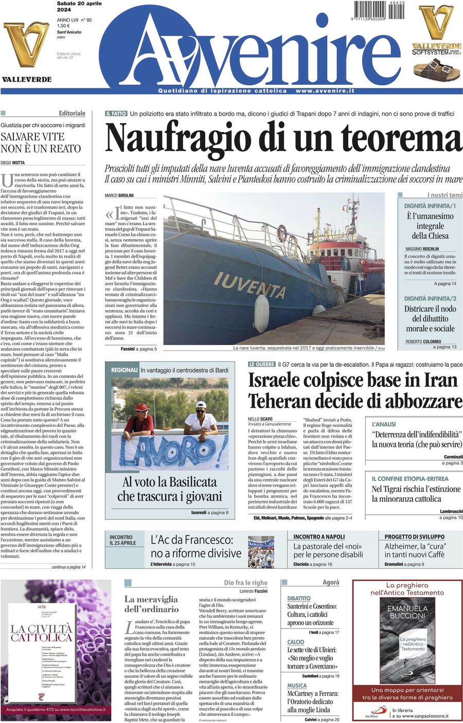 Prima-pagina-avvenire-edizione-di-oggi-21-04-2024