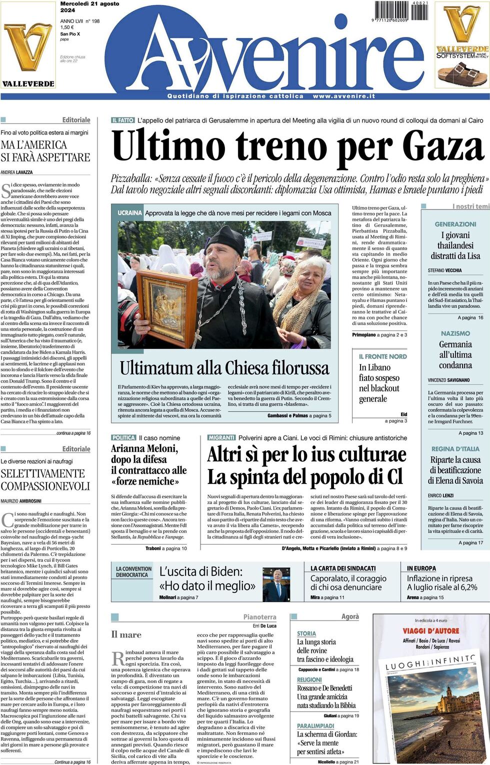 Prima-pagina-avvenire-edizione-di-oggi-21-08-2024