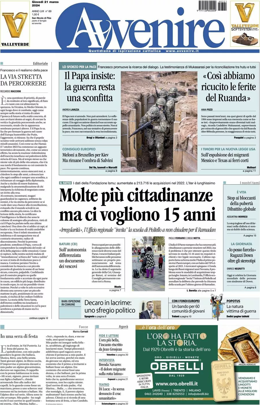 Prima-pagina-avvenire-edizione-di-oggi-22-03-2024